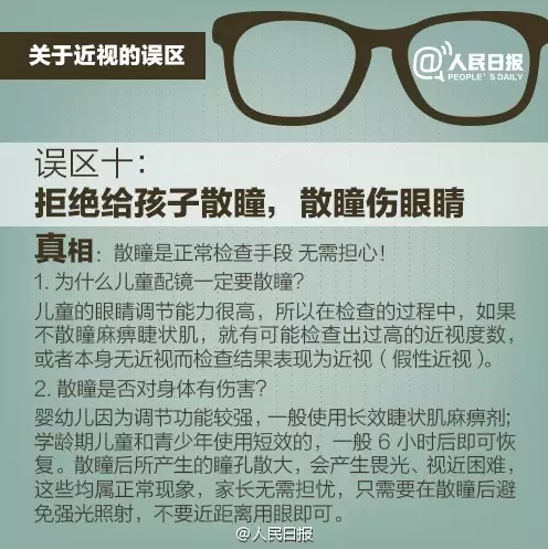 【人民日?qǐng)?bào)辟謠啦】這些近視誤區(qū)你中招了嗎